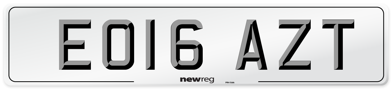 EO16 AZT Number Plate from New Reg